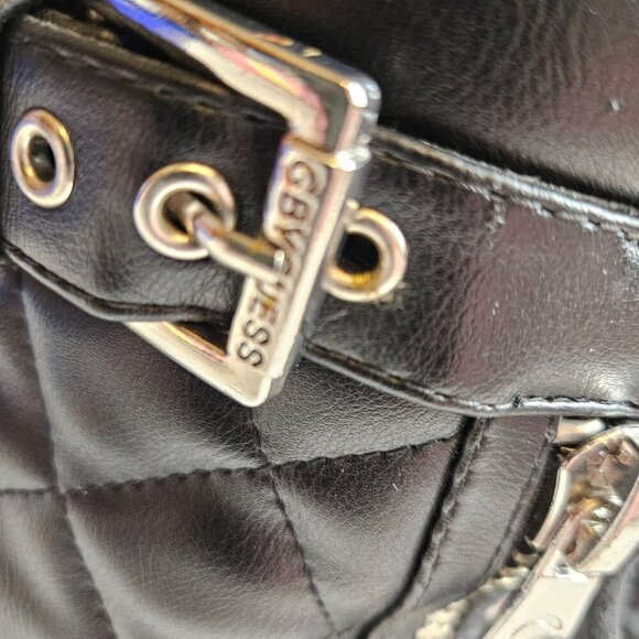 Guess Womens Quilted Black Lace-Up Ankle Boots Size 8.5 4-Inch Heels - Picture 11 of 13